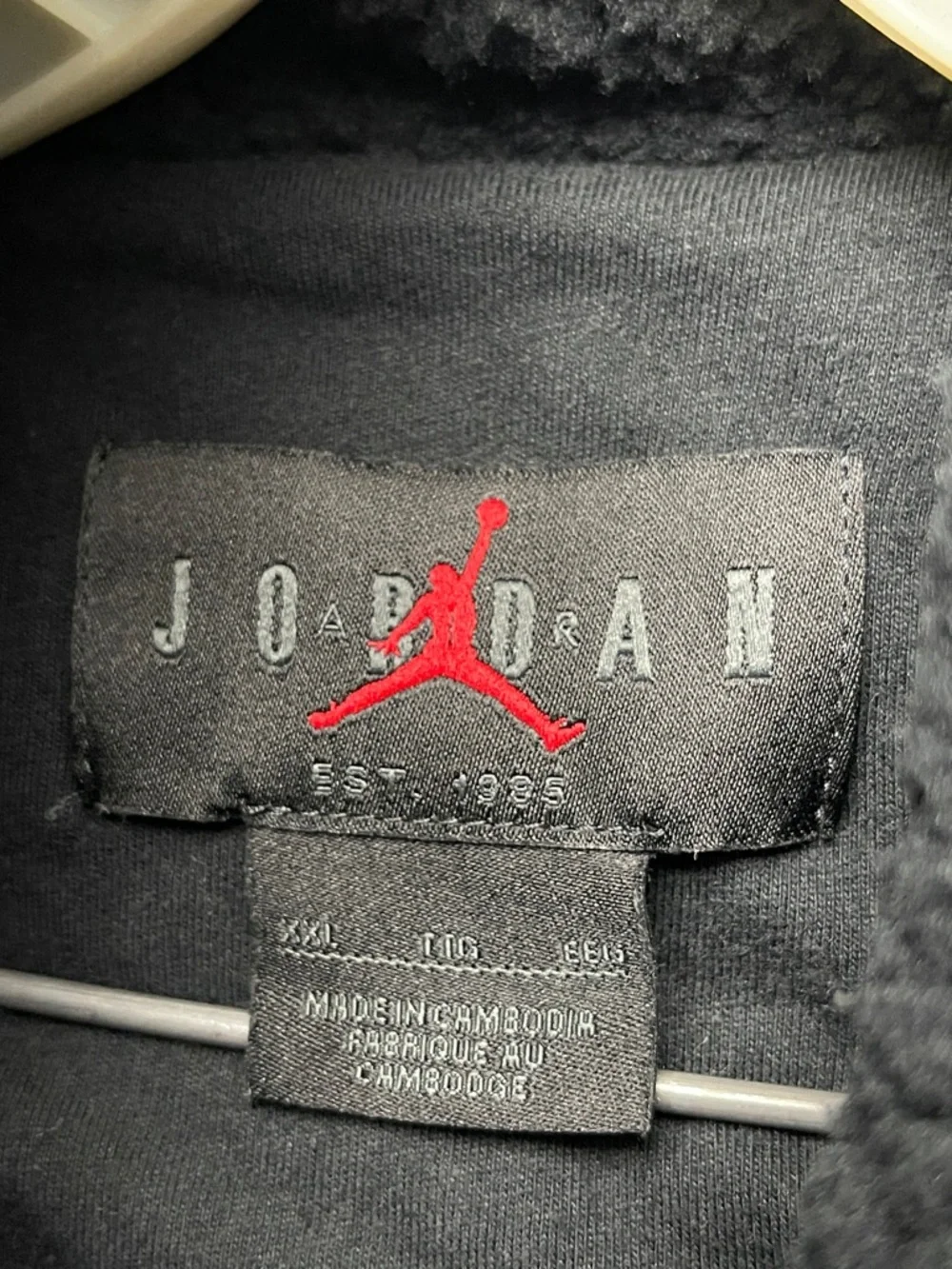 Nike Air Jordan Essentials Sherpa Fleece Hoodie Black Men's Size XXL